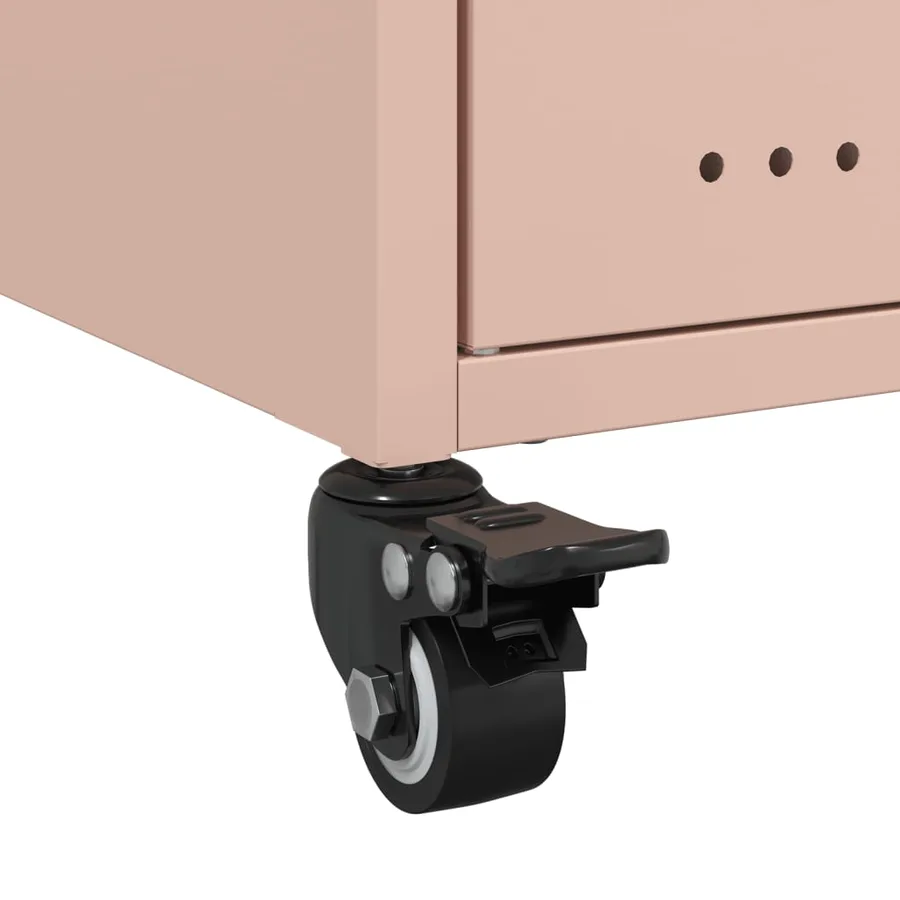 Tables de chevet 2 pcs rose 36x39x59 cm acier - 12