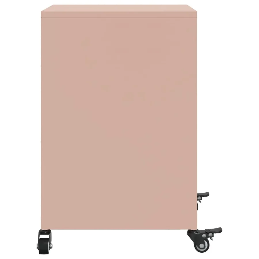 Tables de chevet 2 pcs rose 36x39x59 cm acier - 7