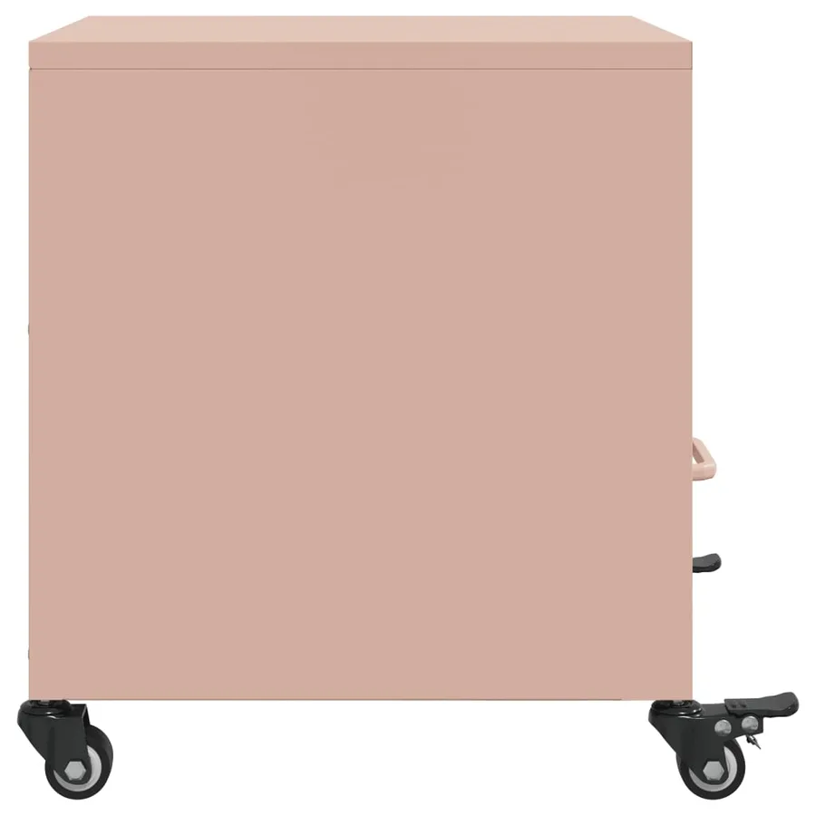 Table de chevet rose 36x39x43,5 cm acier - 7