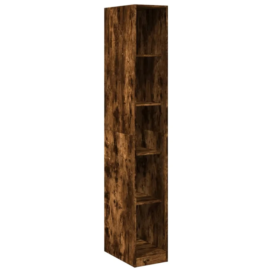 Garde-robe chêne fumé 30x50x200 cm bois d'ingénierie - 2