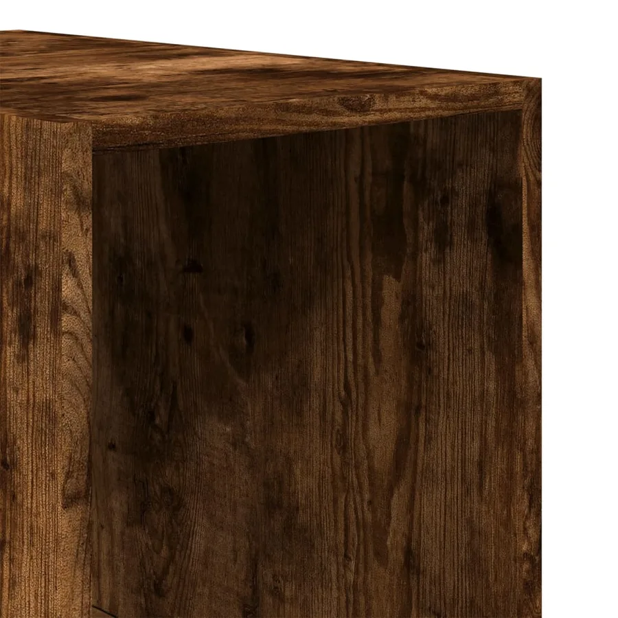 Garde-robe chêne fumé 30x50x200 cm bois d'ingénierie - 7
