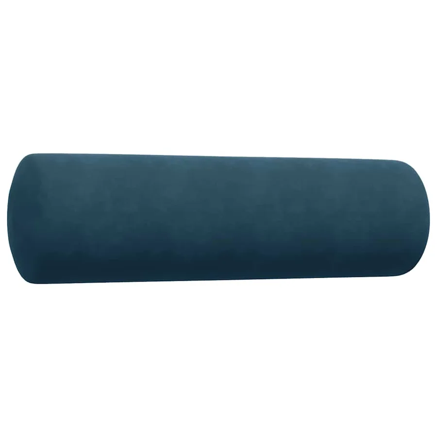 Ensemble de canapés 2pcs et coussins et traversins bleu velours - 6