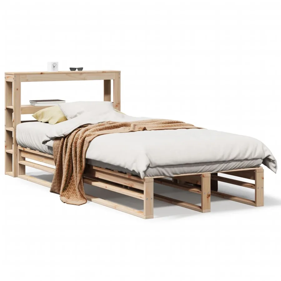 Cadre de lit sans matelas 90x200 cm bois de pin massif - 2