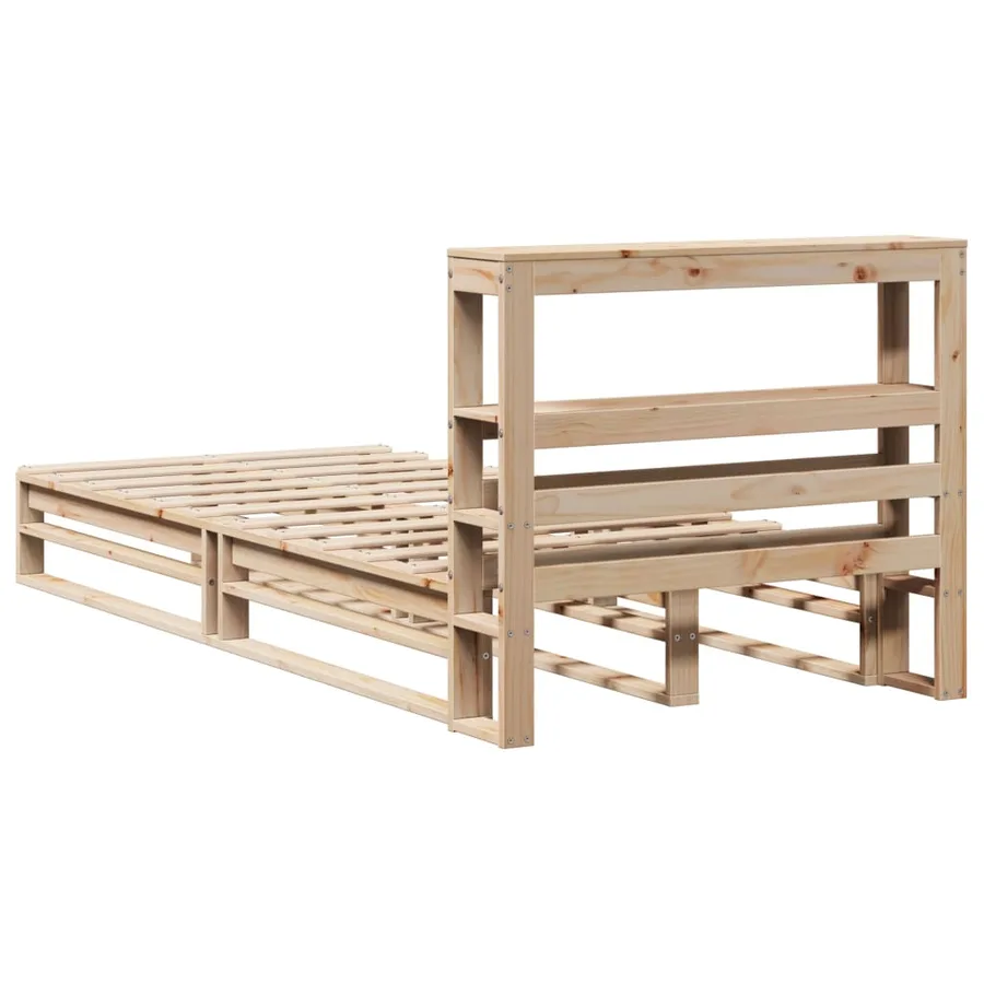 Cadre de lit sans matelas 90x200 cm bois de pin massif - 8