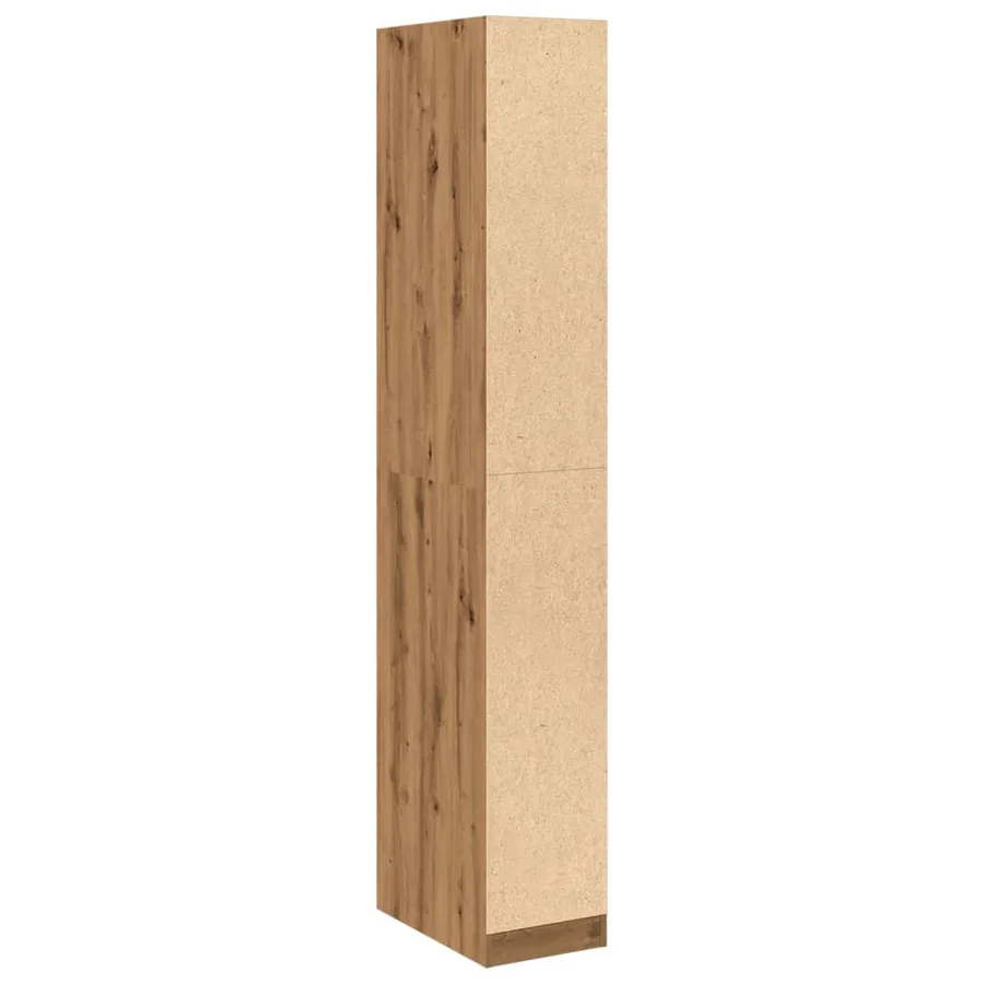 Garde-robe chêne artisanal 30x50x200 cm bois d'ingénierie - 6
