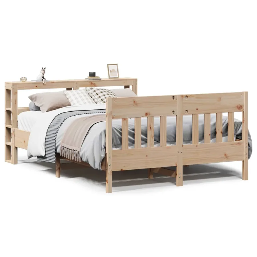 Cadre de lit sans matelas 140x200 cm bois massif de pin - 2