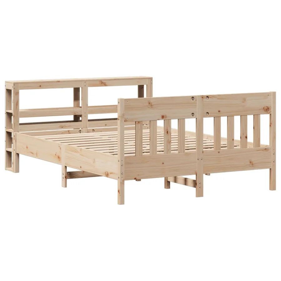 Cadre de lit sans matelas 140x200 cm bois massif de pin - 3
