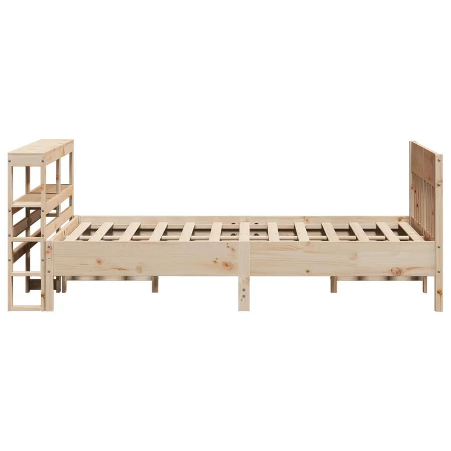 Cadre de lit sans matelas 140x200 cm bois massif de pin - 5