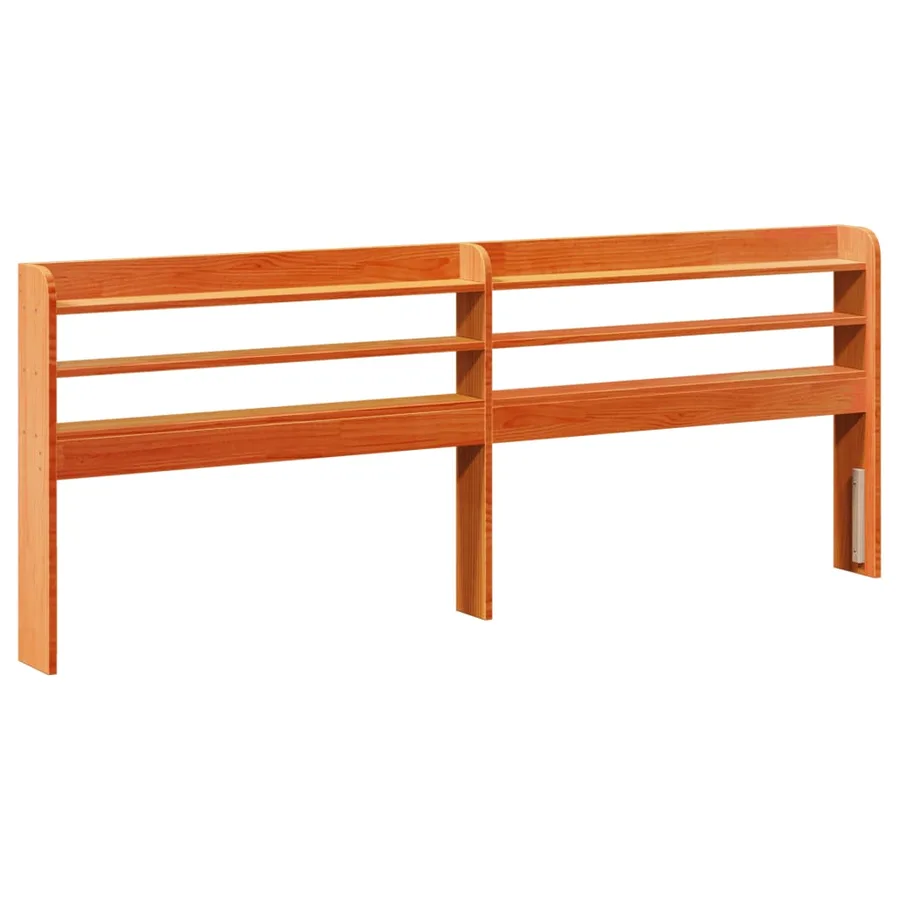 Cadre de lit sans matelas cire marron 180x200cm bois pin massif - 8