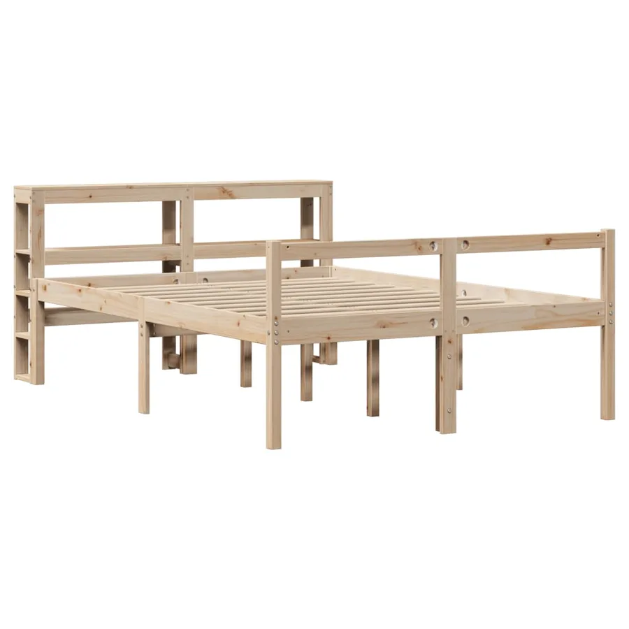 Lit pour personne âgée et tête de lit 120x190cm bois pin massif - 3