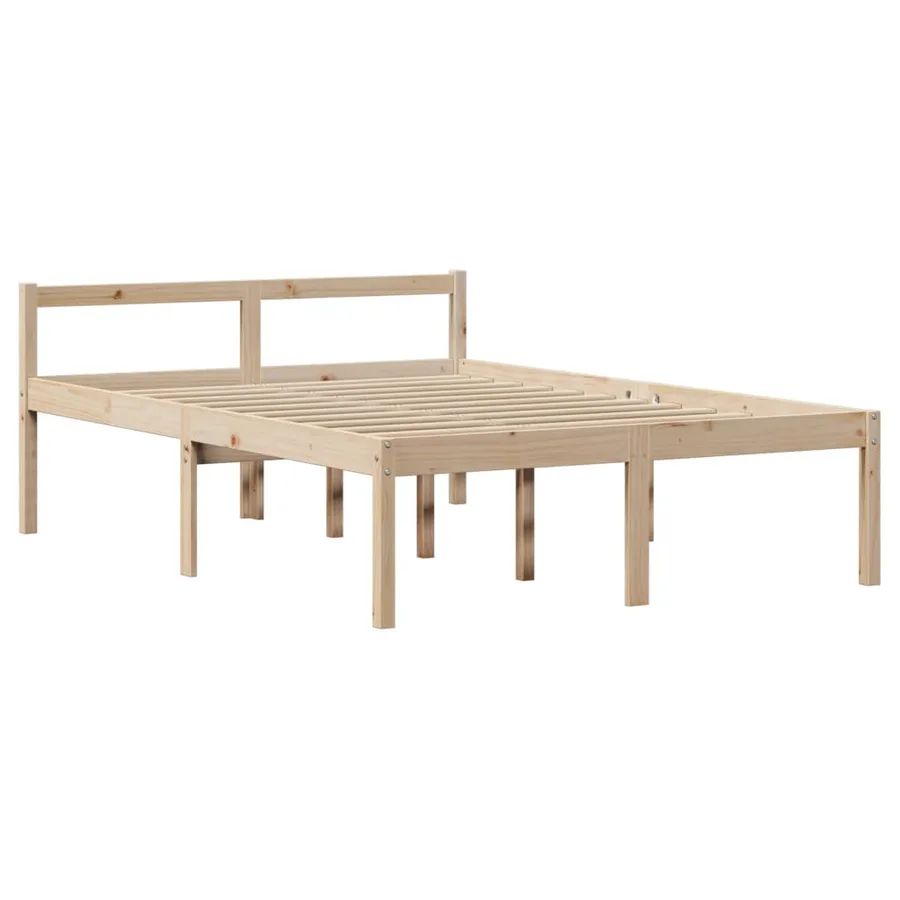Lit pour personne âgée et tête de lit 120x190cm bois pin massif - 5