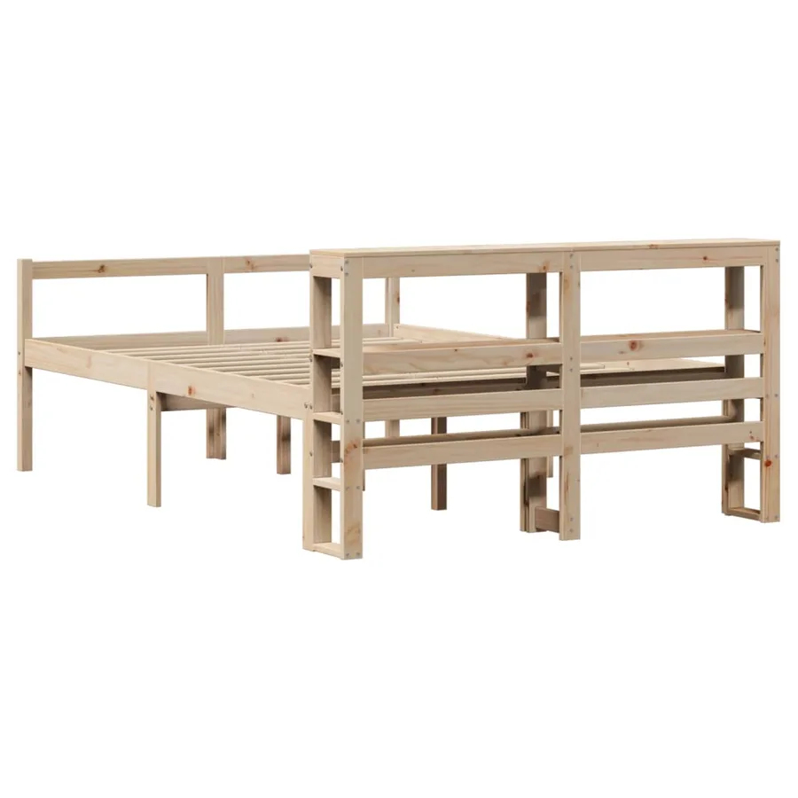 Lit pour personne âgée et tête de lit 120x190cm bois pin massif - 7