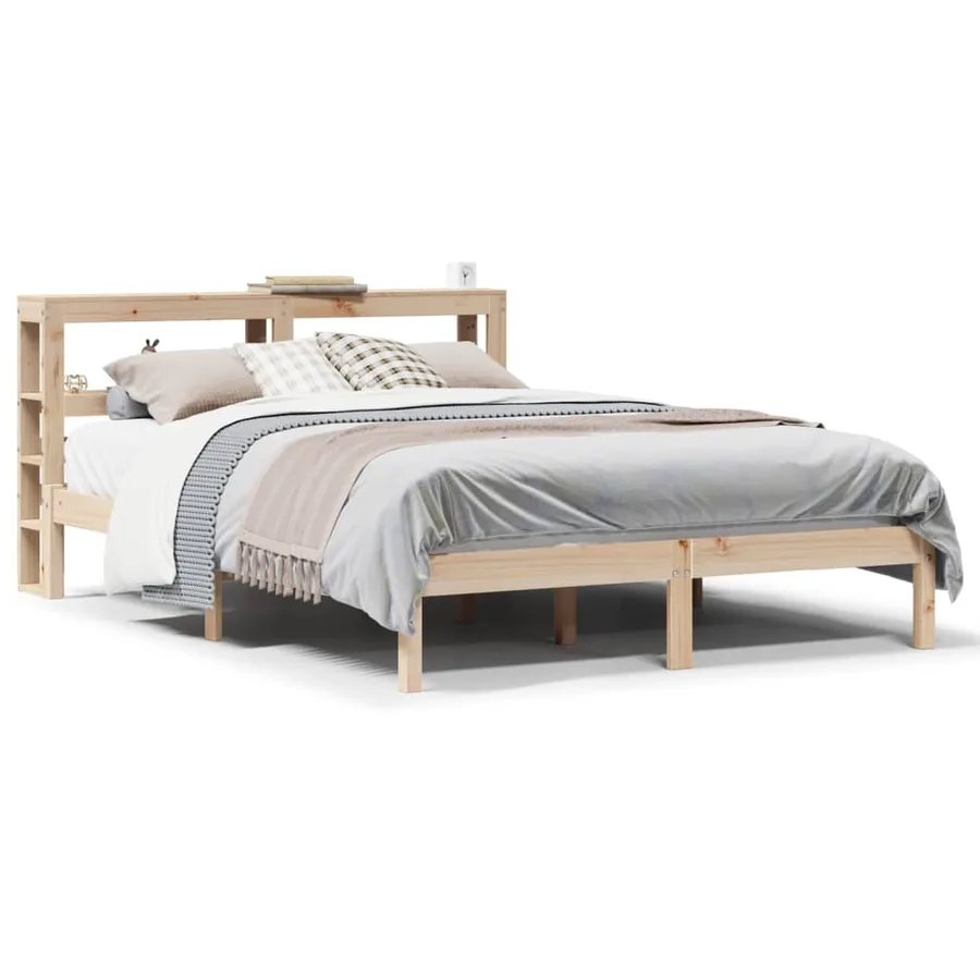 Cadre de lit sans matelas 120x200 cm bois de pin massif - 2