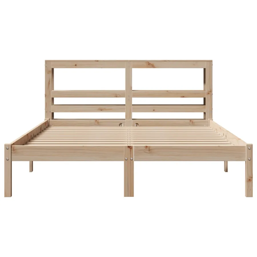 Cadre de lit sans matelas 120x200 cm bois de pin massif - 4