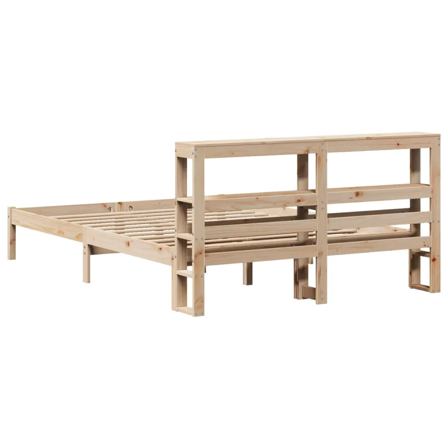 Cadre de lit sans matelas 120x200 cm bois de pin massif - 6