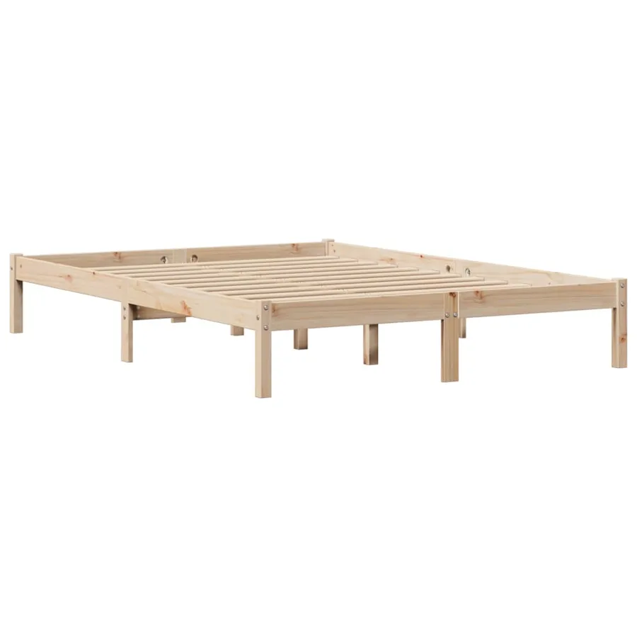 Cadre de lit sans matelas 120x200 cm bois de pin massif - 7