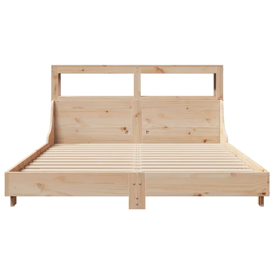 Cadre de lit sans matelas 120x190 cm bois de pin massif - 4