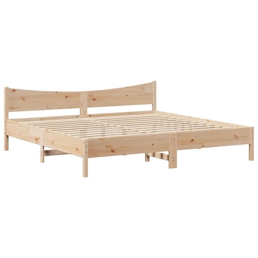 Cadre de lit avec tête de lit 180x200 cm bois de pin massif - 5