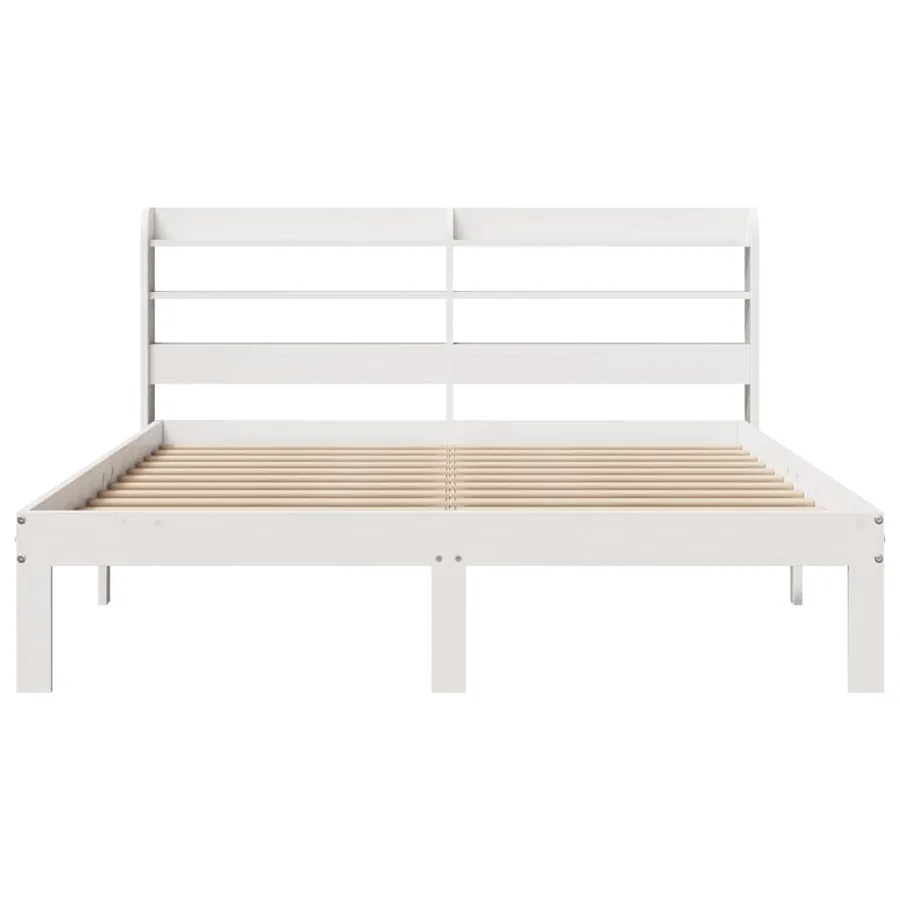 Cadre de lit avec tête de lit sans matelas blanc 120x190 cm - 4