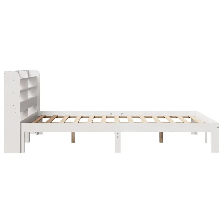 Cadre de lit avec tête de lit sans matelas blanc 120x190 cm - 5