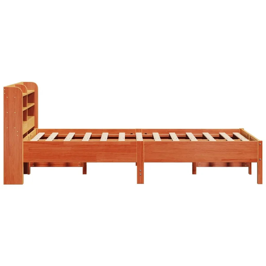 Cadre de lit sans matelas cire marron 120x190cm bois pin massif - 5