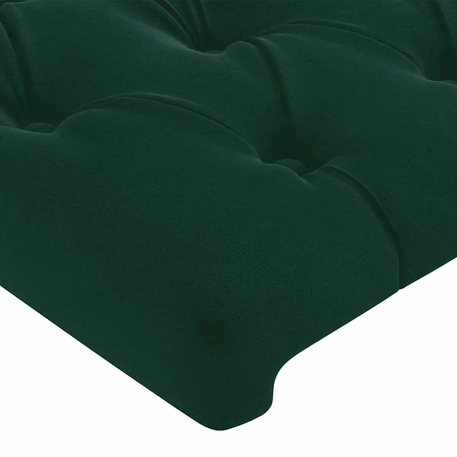 Tête de lit Vert foncé 90x7x78/88 cm Velours - 4