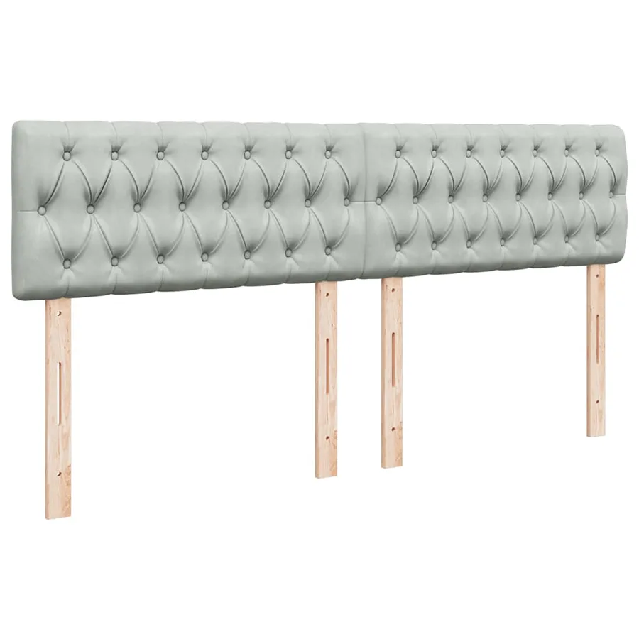 Sommier à lattes de lit et matelas Gris clair 200x200cm Velours - 9