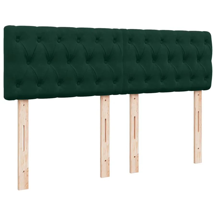 Sommier à lattes de lit et matelas Vert foncé 140x200cm Velours - 12
