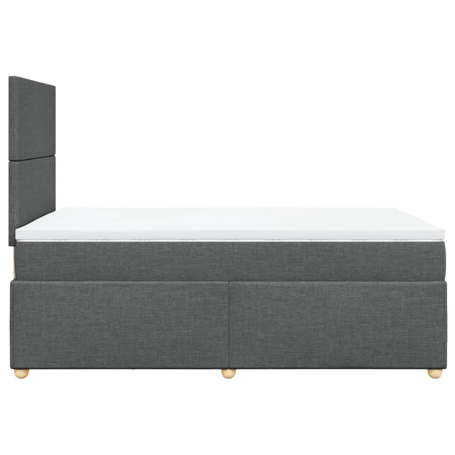 Sommier à lattes de lit avec matelas Gris foncé 120x200cm Tissu - 5
