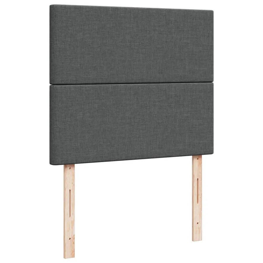 Sommier à lattes de lit avec matelas Gris foncé 120x200cm Tissu - 7