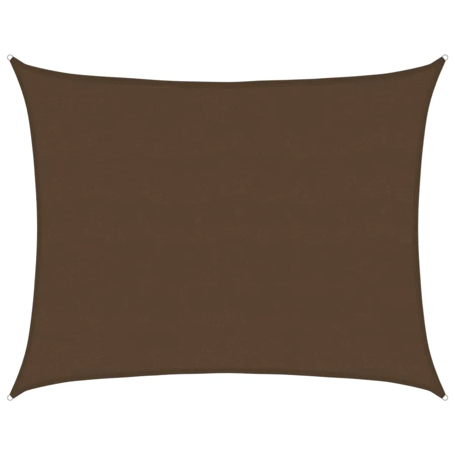 Voile d'ombrage 160 g/m² Marron 6x7 m PEHD - 2