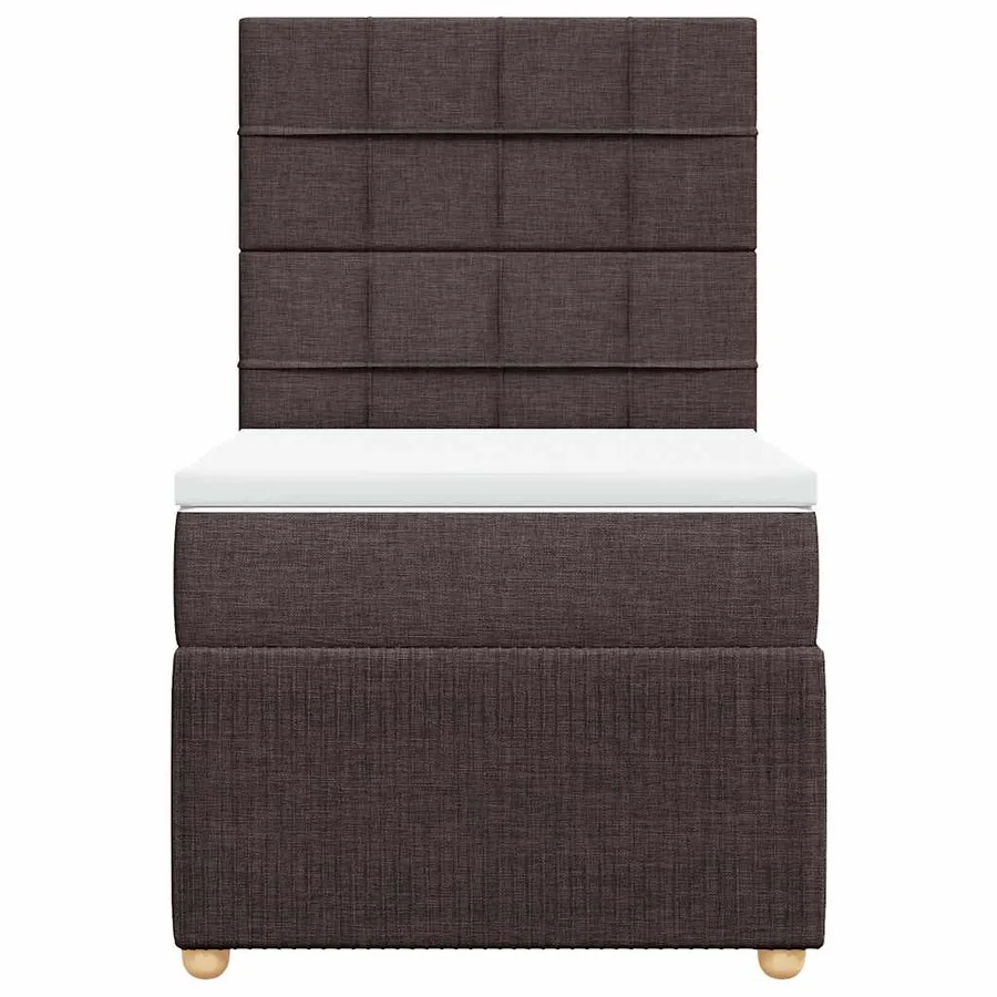 Sommier à lattes de lit avec matelas Marron foncé 90x190 cm - 6