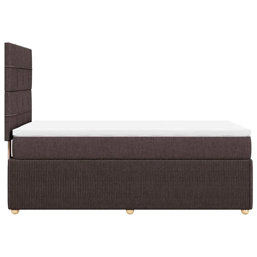 Sommier à lattes de lit avec matelas Marron foncé 90x190 cm - 7