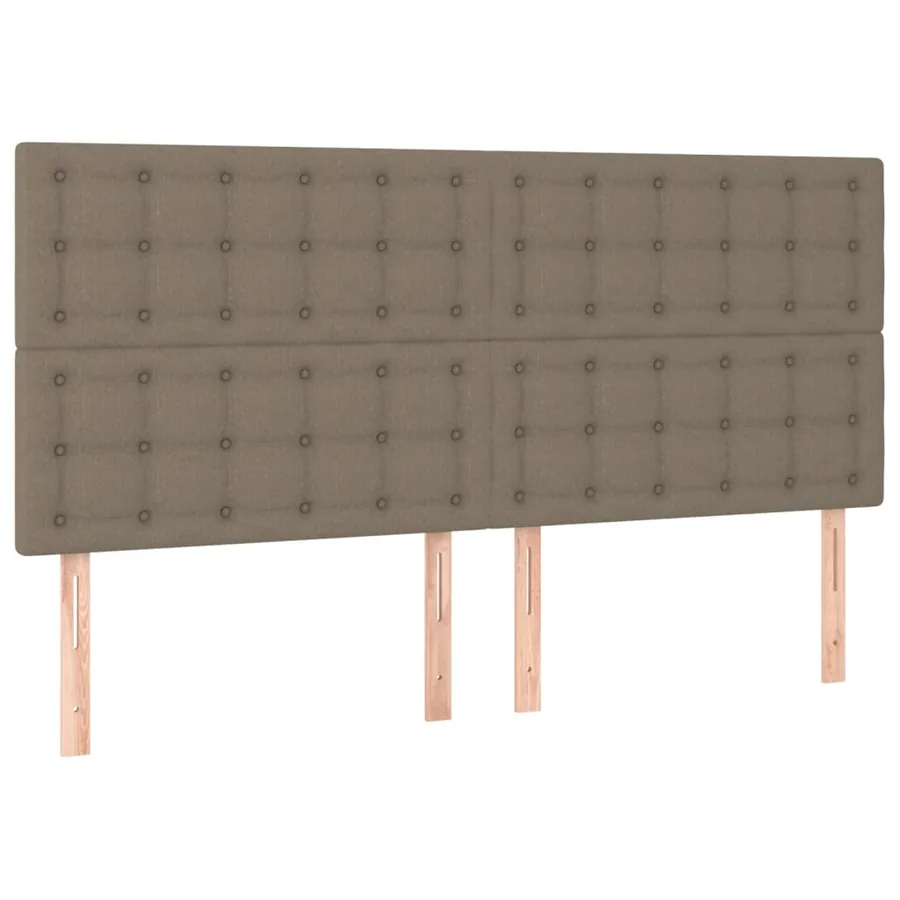 Sommier à lattes de lit et matelas et LED Taupe 160x200cm Tissu - 7