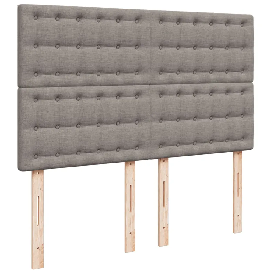 Sommier à lattes de lit avec matelas Taupe 140x200 cm Tissu - 8