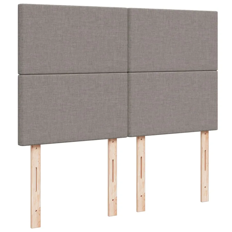 Sommier à lattes de lit avec matelas Taupe 140x200 cm Tissu - 7