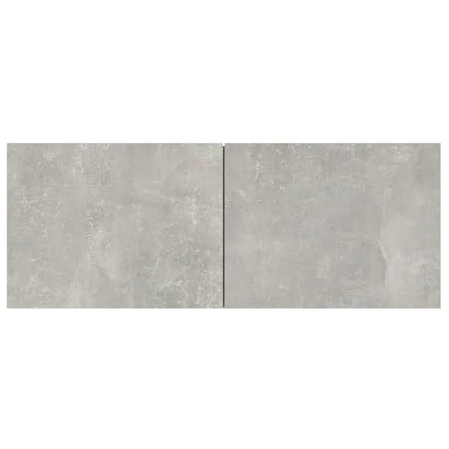Meuble TV mural Gris béton Bois d'ingénierie - 5