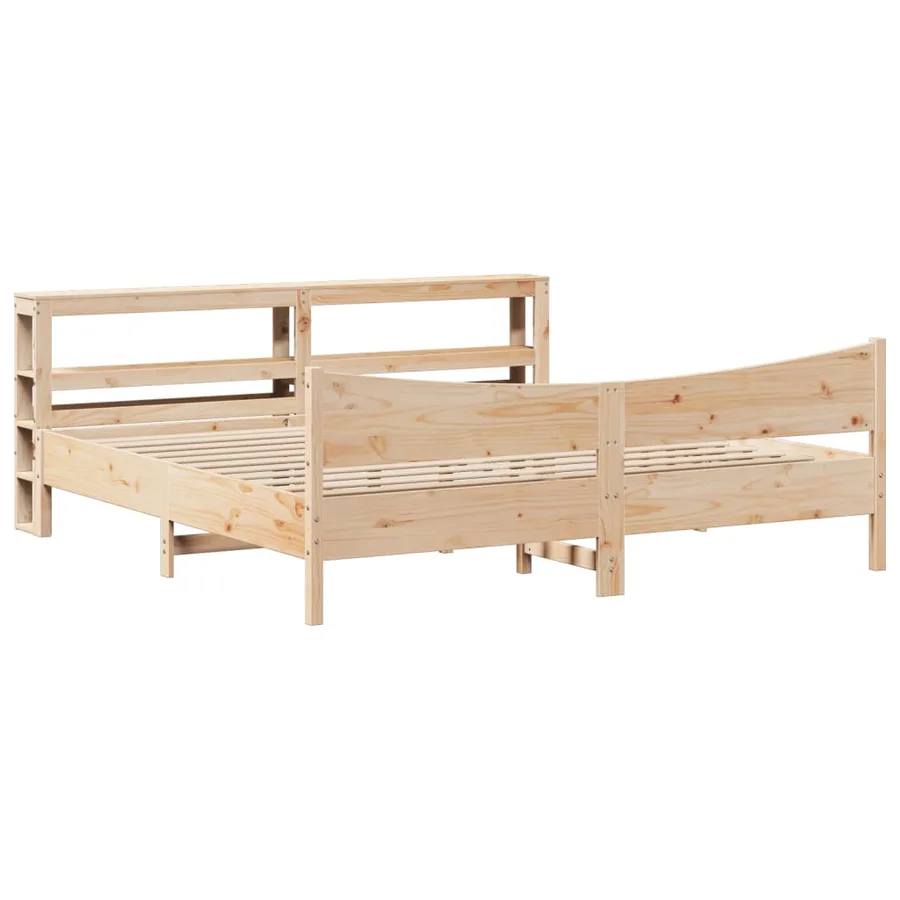 Cadre de lit avec tête de lit 200x200 cm Bois de pin massif - 2