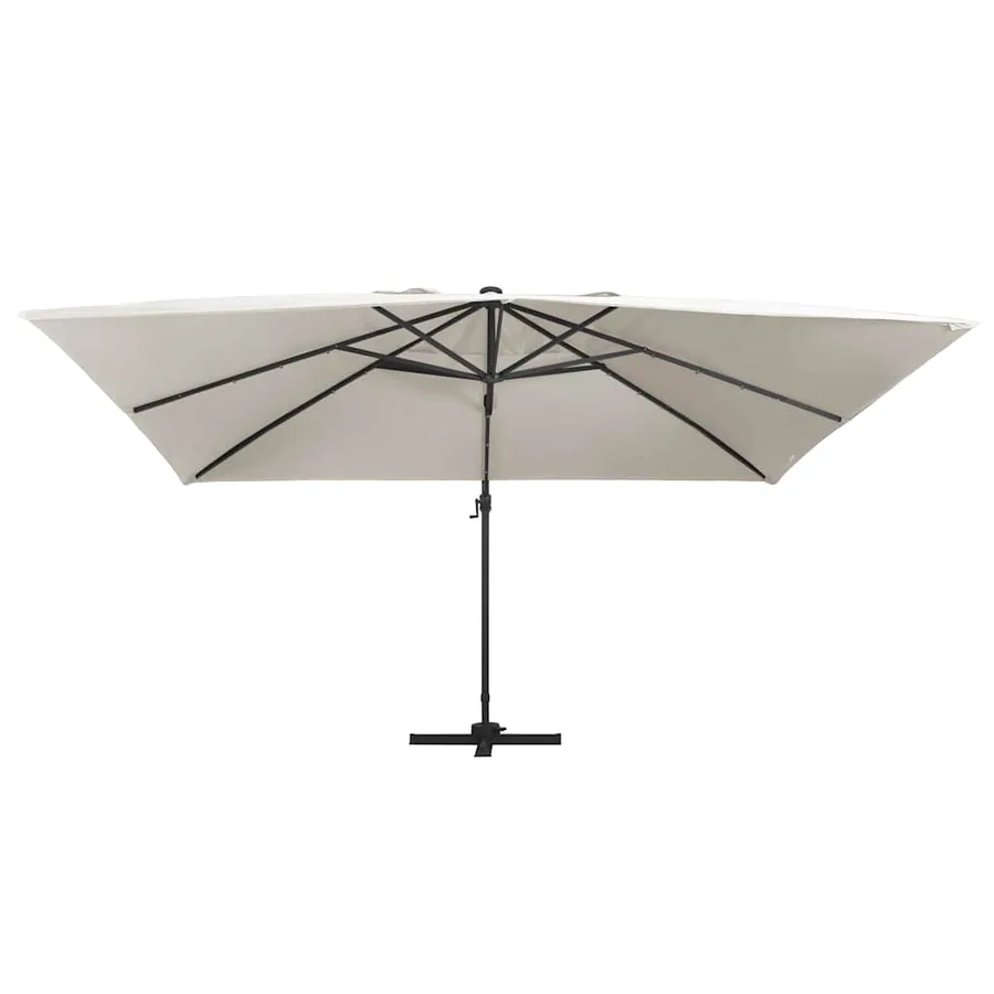Parasol de jardin en porte-à-faux lumières LED mât en aluminium - 2