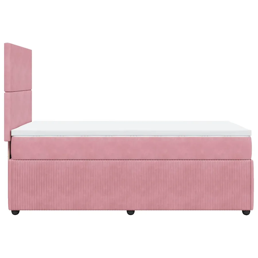 Sommier à lattes de lit avec matelas Rose 100x200 cm Velours - 5