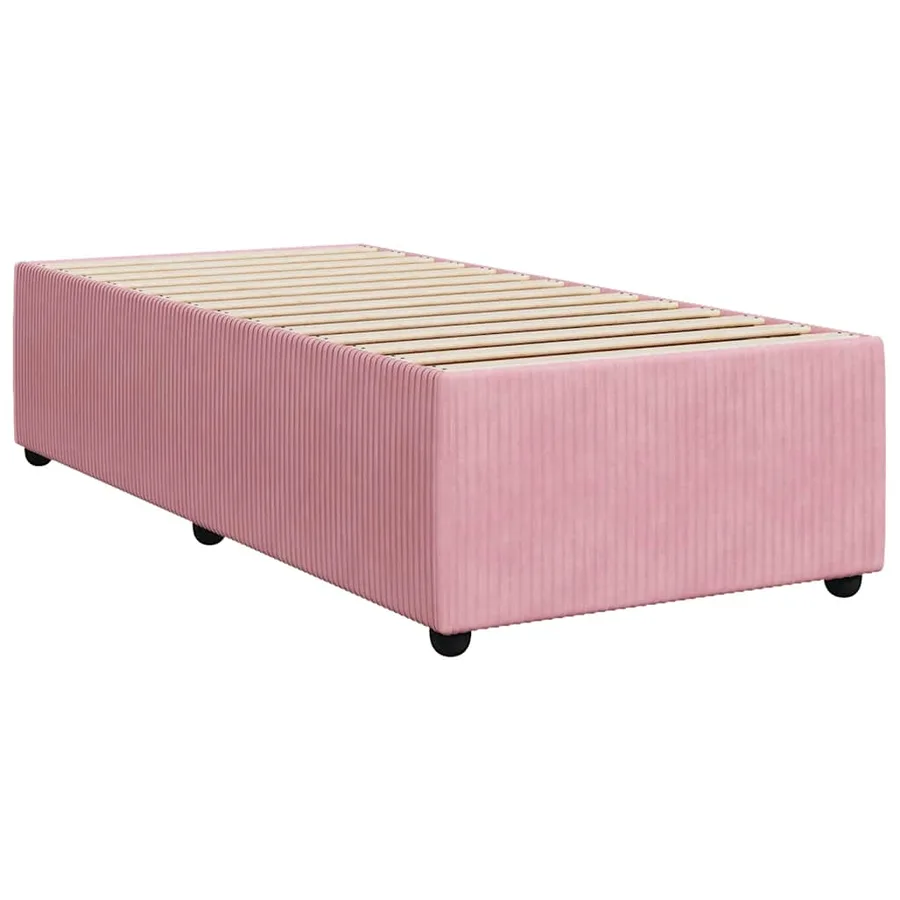 Sommier à lattes de lit avec matelas Rose 100x200 cm Velours - 8