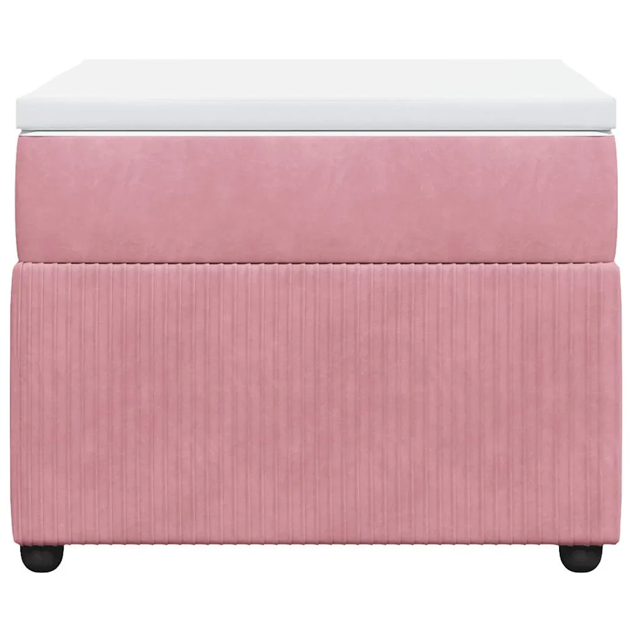 Sommier à lattes de lit avec matelas Rose 100x200 cm Velours - 4