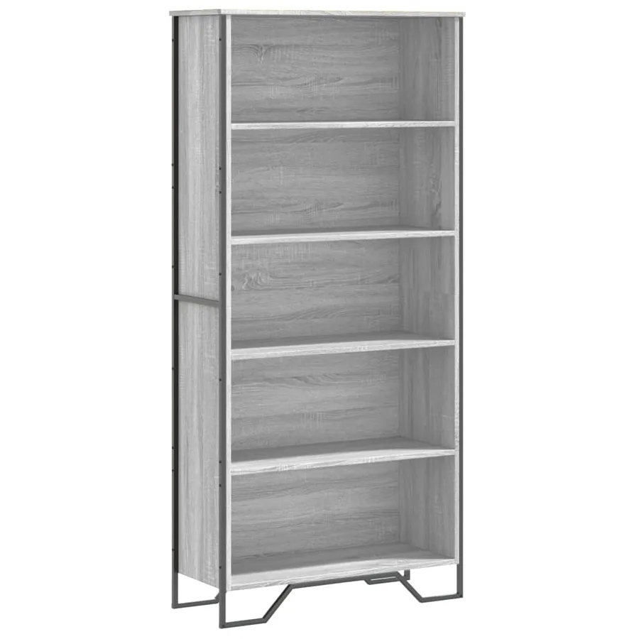 Bibliothèque sonoma gris 80x31x169 cm bois d'ingénierie - 2