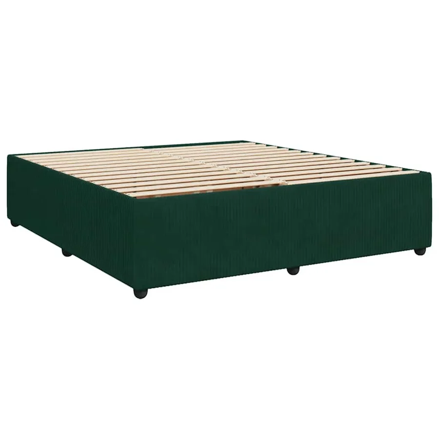 Sommier à lattes de lit et matelas Vert foncé 180x200cm Velours - 10