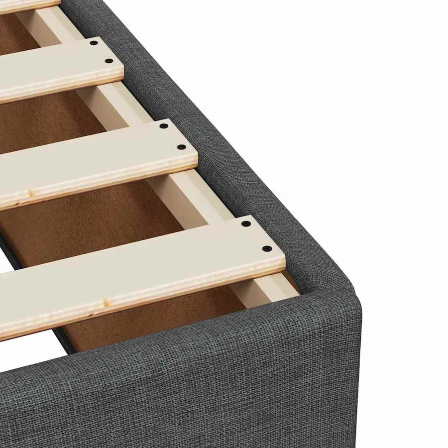 Sommier à lattes de lit avec matelas Gris foncé 180x200cm Tissu - 13