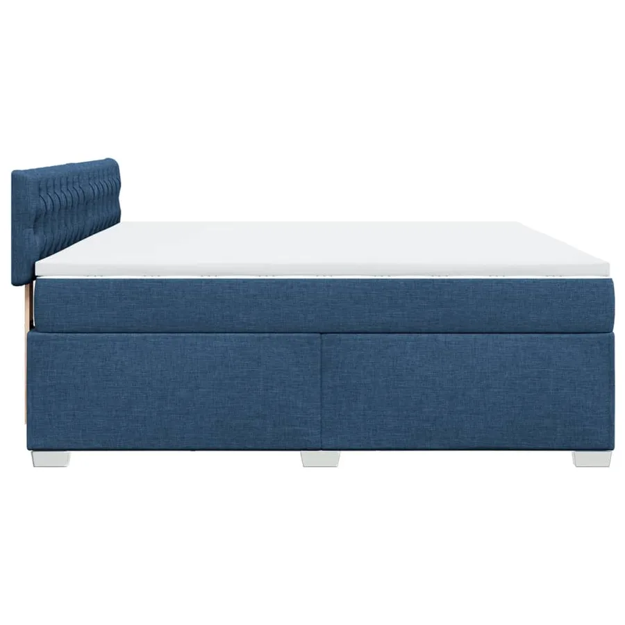 Sommier à lattes de lit avec matelas Bleu 180x200 cm Tissu - 11