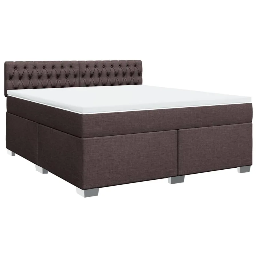Sommier à lattes de lit avec matelas Marron foncé 180x200 cm - 2