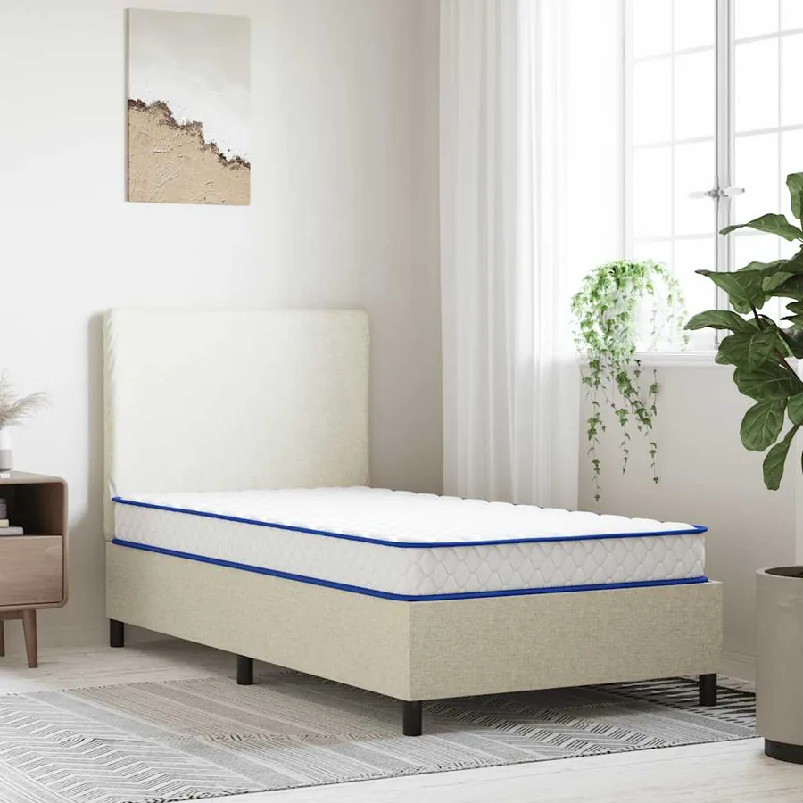 Matelas en mousse à mémoire de forme blanc 90x190x17 cm doux