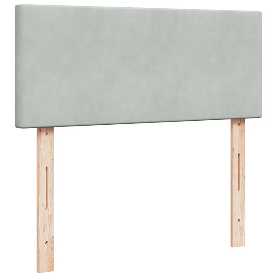 Sommier à lattes de lit et matelas Gris clair 120x200cm Velours - 5