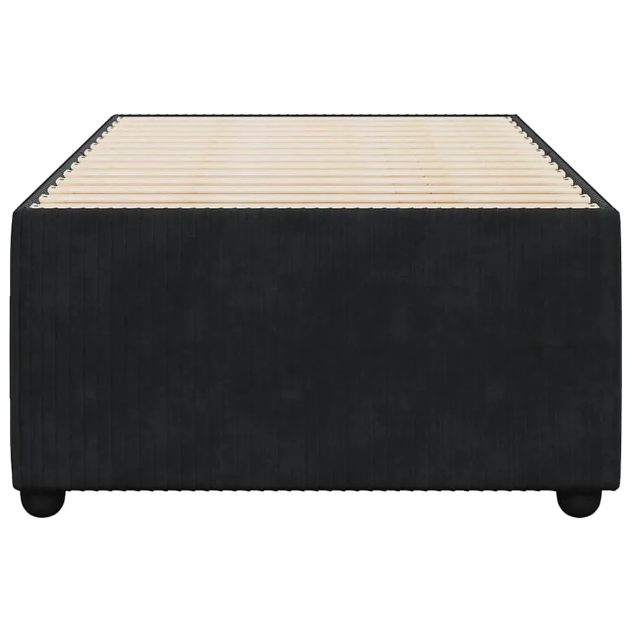 Cadre de lit sans matelas noir 90x190 cm velours - 4